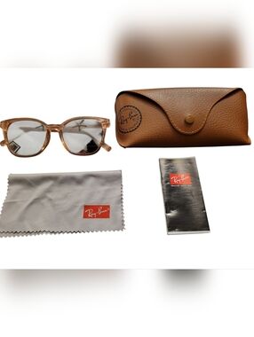 Jonas Paul Women's Light Brown Frame Sunglasses with Brown Ray Ban Case